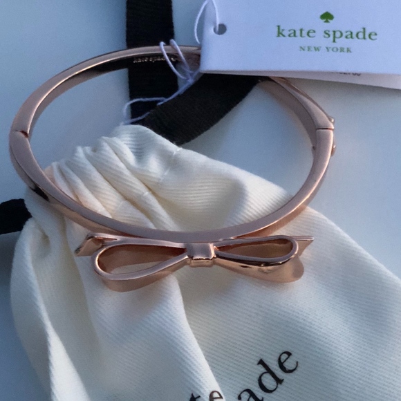kate spade Jewelry - NWT!! KATE SPADE Love Notes Lg Bow Hinged Bracelet
